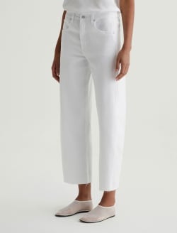 Hattie Crop Gallery White High-Rise Barrel WOMENS BOTTOMS Photo 5