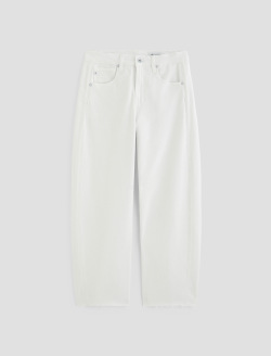 Hattie Crop Gallery White High-Rise Barrel WOMENS BOTTOMS Photo 1