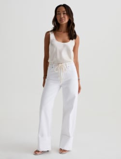 Saige Wide Leg Crop Jean White Mid-Rise Fit WOMENS BOTTOMS Photo 9