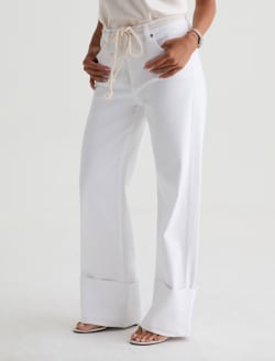 Saige Wide Leg Crop Jean White Mid-Rise Fit WOMENS BOTTOMS Photo 11