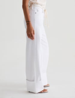 Saige Wide Leg Crop Jean White Mid-Rise Fit WOMENS BOTTOMS Photo 12