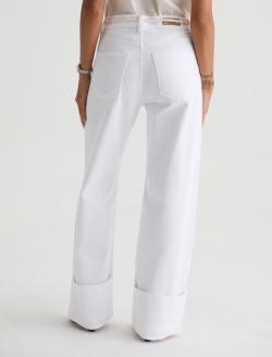 Saige Wide Leg Crop Jean White Mid-Rise Fit WOMENS BOTTOMS Photo 13