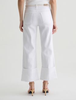 Saige Wide Leg Crop Jean White Mid-Rise Fit WOMENS BOTTOMS Photo 8