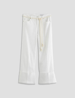 Saige Wide Leg Crop Jean White Mid-Rise Fit WOMENS BOTTOMS Photo 1