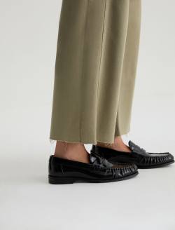 Saige Wide Leg Crop Dusty Sage Mid-Rise Paneled Fit WOMENS BOTTOMS Photo 6