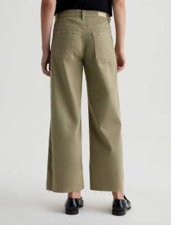 Saige Wide Leg Crop Dusty Sage Mid-Rise Paneled Fit WOMENS BOTTOMS Photo 8