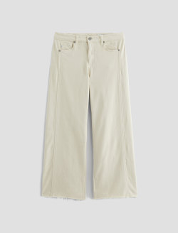 Saige Wide Leg Crop With Panel Opal Stone Mid-Rise Paneled Fit WOMENS BOTTOMS Photo 1