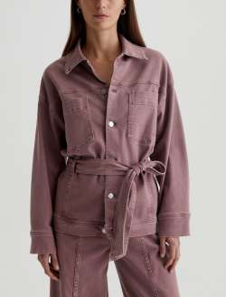 Nora Jacket Sulfur Dusty Mauve Belted Jacket WOMENS TOPS Photo 2