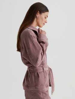 Nora Jacket Sulfur Dusty Mauve Belted Jacket WOMENS TOPS Photo 4