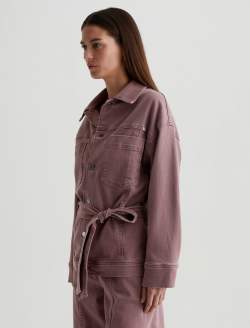 Nora Jacket Sulfur Dusty Mauve Belted Jacket WOMENS TOPS Photo 7