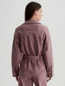 Nora Jacket Sulfur Dusty Mauve Belted Jacket WOMENS TOPS Photo 8