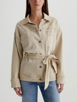 Nora Jacket Sulfur Pumice Belted Jacket WOMENS TOPS Photo 2
