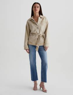 Nora Jacket Sulfur Pumice Belted Jacket WOMENS TOPS Photo 5