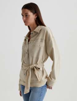 Nora Jacket Sulfur Pumice Belted Jacket WOMENS TOPS Photo 7