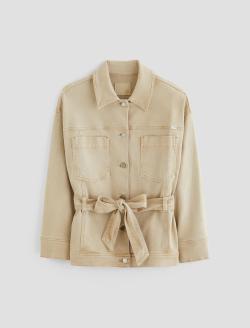 Nora Jacket Sulfur Pumice Belted Jacket WOMENS TOPS Photo 1