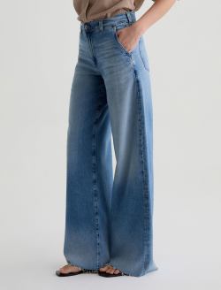 【U LAN】Tessia incision wide denim pants Teresa Wide Leg Ankle Jeans In Sure Stretch® Denim With High
