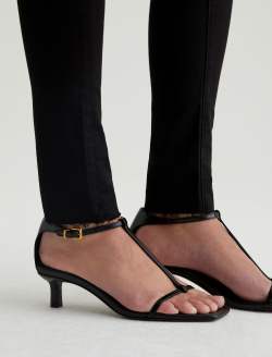 Farrah Skinny Ankle 1 Year Midnight Black Destruct AG-ed™ Mid-Rise Skinny Ankle Denim WOMENS BOTTOMS Photo 5