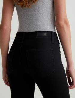 Farrah Skinny Ankle 1 Year Midnight Black Destruct AG-ed™ Mid-Rise Skinny Ankle Denim WOMENS BOTTOMS Photo 6