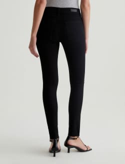 Farrah Skinny Ankle 1 Year Midnight Black Destruct AG-ed™ Mid-Rise Skinny Ankle Denim WOMENS BOTTOMS Photo 7