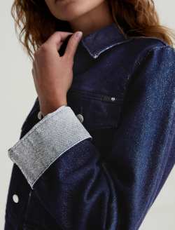 Isa Jacket Glimmer Cropped Trucker Jacket WOMENS TOPS Photo 6