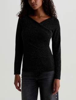 Alaya Top All That Glitters Off-Shoulder Glitter Knit WOMENS TOPS Photo 2