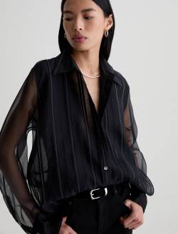 Sawtelle Shirt Day To Night Relaxed Silk Button Up WOMENS TOPS Photo 3