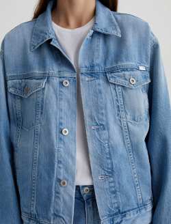 Ramie Jacket Siren Oversized Trucker Jacket WOMENS TOPS Photo 3