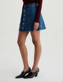 Evie Denim Skirt Denali A-Line Mini Skirt WOMENS BOTTOMS Photo 6