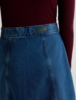 Evie Denim Skirt Denali A-Line Mini Skirt WOMENS BOTTOMS Photo 7