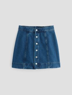 Evie Denim Skirt Denali A-Line Mini Skirt WOMENS BOTTOMS Photo 1