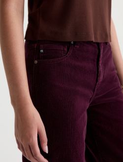 Saige Wide Leg Corduroy Pant Jazz Berry Mid-Rise Fit WOMENS BOTTOMS Photo 4