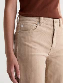 Saige Wide Leg Corduroy Pant Studio Tan Mid-Rise Fit WOMENS BOTTOMS Photo 4