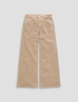 Saige Wide Leg Corduroy Pant Studio Tan Mid-Rise Fit WOMENS BOTTOMS Photo 1