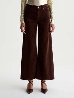 Saige Wide Leg Corduroy Pant Wood Brown Mid-Rise Fit WOMENS BOTTOMS Photo 3