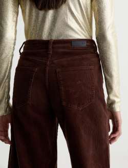 Saige Wide Leg Corduroy Pant Wood Brown Mid-Rise Fit WOMENS BOTTOMS Photo 7