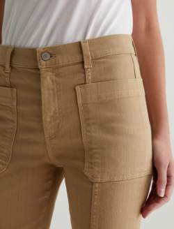 Lila Sandstone Mist Mid-Rise Utility Straight WOMENS BOTTOMS Photo 4