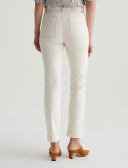 Lila White Oat Mid-Rise Utility Straight WOMENS BOTTOMS Photo 8