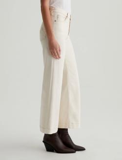 Saige Wide Leg Crop White Oat Mid-Rise Wide Leg WOMENS BOTTOMS Photo 5