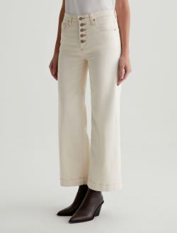 Saige Wide Leg Crop White Oat Mid-Rise Wide Leg WOMENS BOTTOMS Photo 6