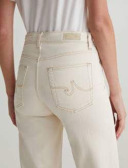 Women Saige Wide Leg Crop White Oat at AG Jeans Official Store