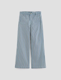 Kassie Nordic Stripe Indigo Multi High-Rise Wide Leg Crop WOMENS BOTTOMS Photo 1