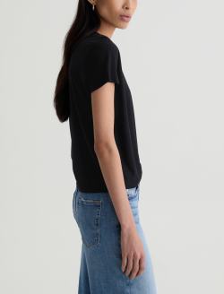 Zoie Tee Super Black Relaxed Top WOMENS TOPS Photo 4