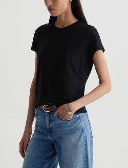 Zoie Tee Super Black Relaxed Top WOMENS TOPS Photo 7