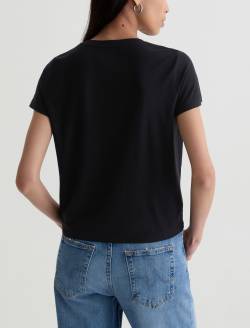 Zoie Tee Super Black Relaxed Top WOMENS TOPS Photo 8