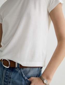 Zoie Tee White Relaxed Top WOMENS TOPS Photo 3