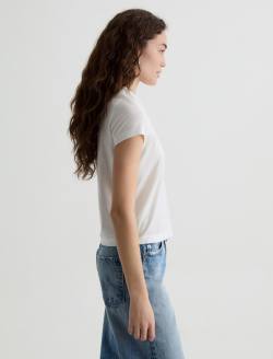 Zoie Tee White Relaxed Top WOMENS TOPS Photo 4