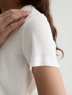 Zoie Tee White Relaxed Top WOMENS TOPS Photo 6