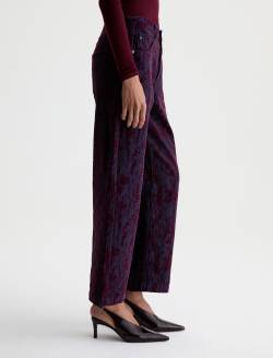 Hattie Crop Jean Jazz Berry Jacquard High-Rise Barrel WOMENS BOTTOMS Photo 5