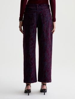Hattie Crop Jean Jazz Berry Jacquard High-Rise Barrel WOMENS BOTTOMS Photo 8