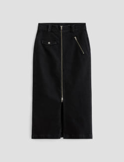 ★lalafox★BLACK DENIM MIDI SKIRT PANTS★Black★韓国★大人気 Women Jones Skirt Elixir at AG Jeans Official Store